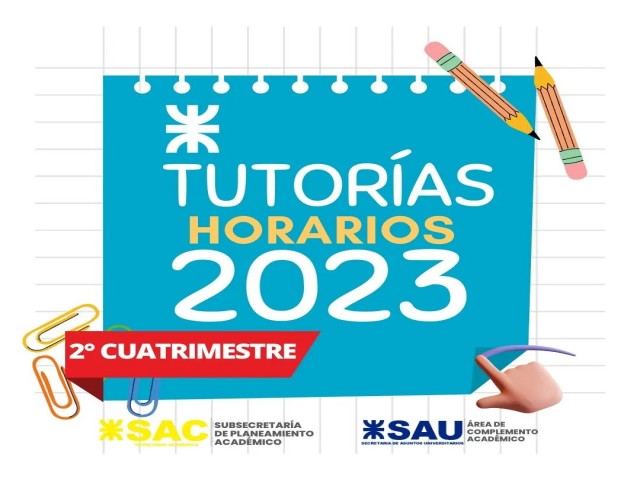 Horarios de tutorias 2do cuatrimeste