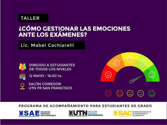 TALLER: ¿Cómo gestionar las emociones ante los exámenes?